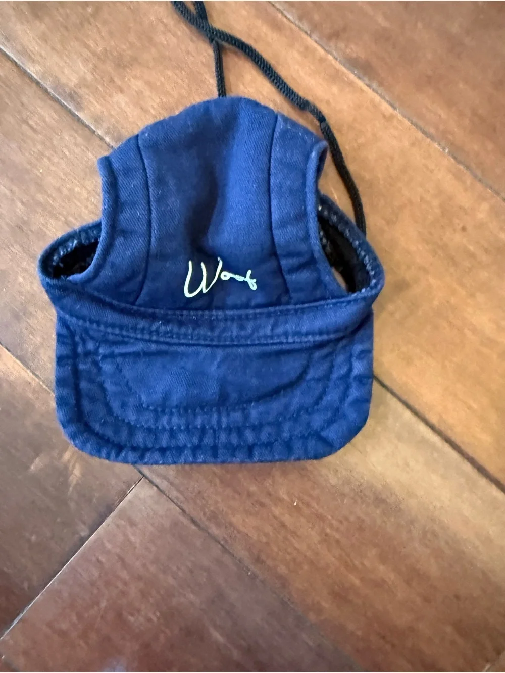 Woof Navy Blue Dog Baseball Hat, size Small